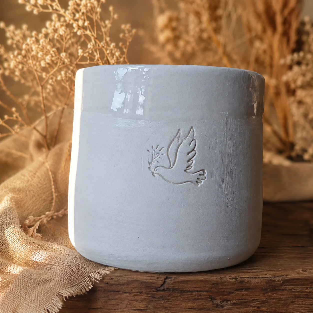 Tasse Cacao artisanale en céramique Colombe 🕊