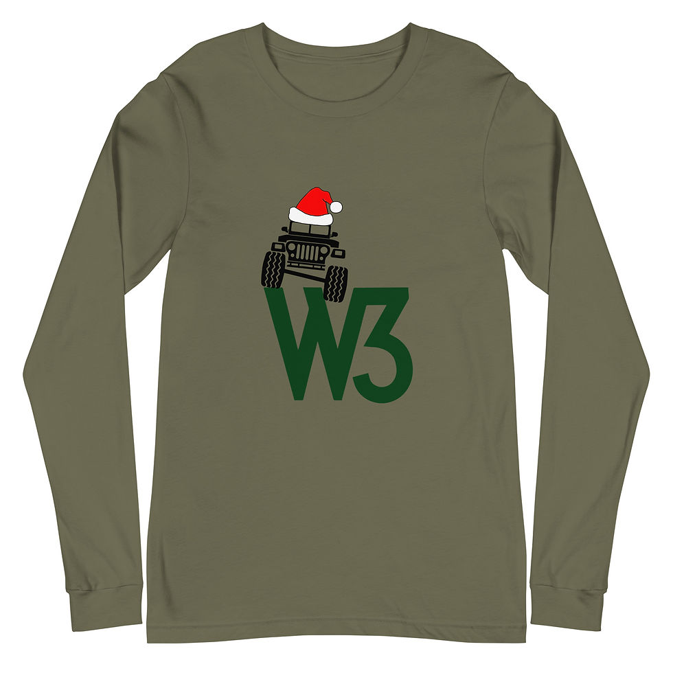 Thumbnail: W3 Santa - Unisex Long Sleeve Tee