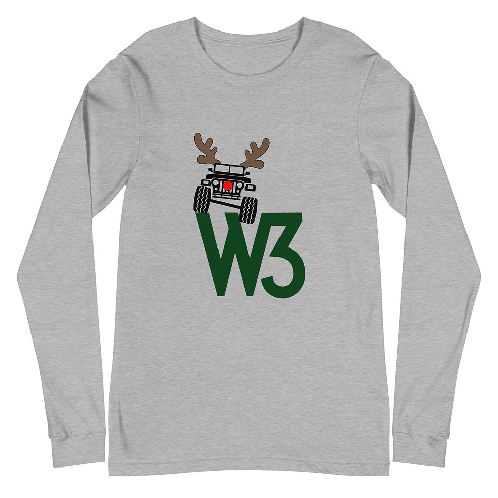Thumbnail: W3 Reindeer - Unisex Long Sleeve Tee