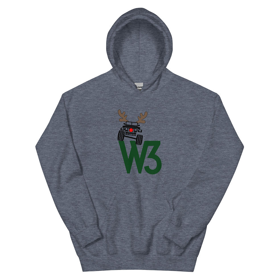 Thumbnail: W3 Reindeer - Unisex Hoodie