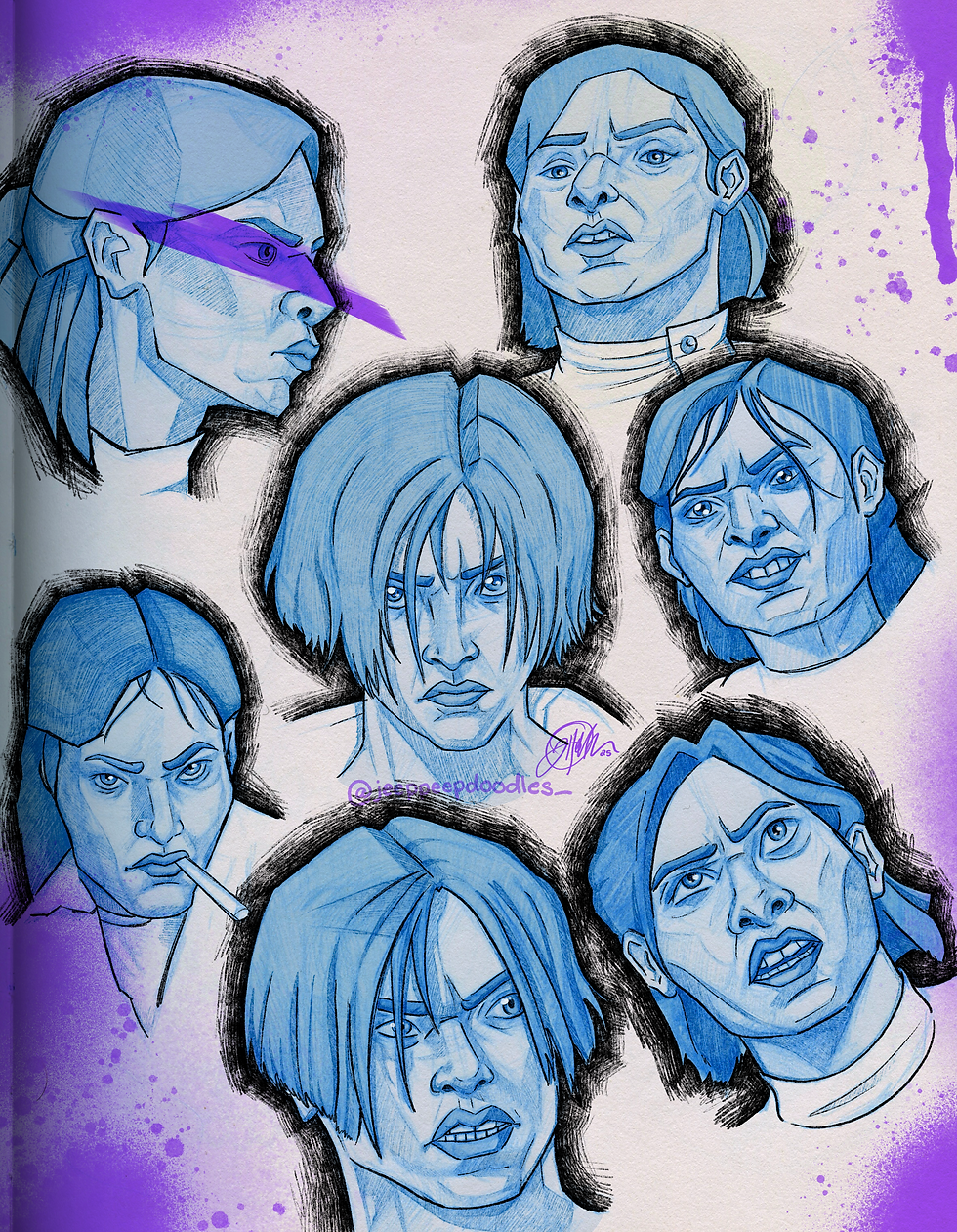 (DIGITIZED) Sevika Character Studies (Arcane RIOT LOL, Fortiche)