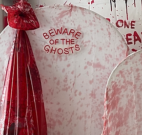 beware of ghosts neon sign