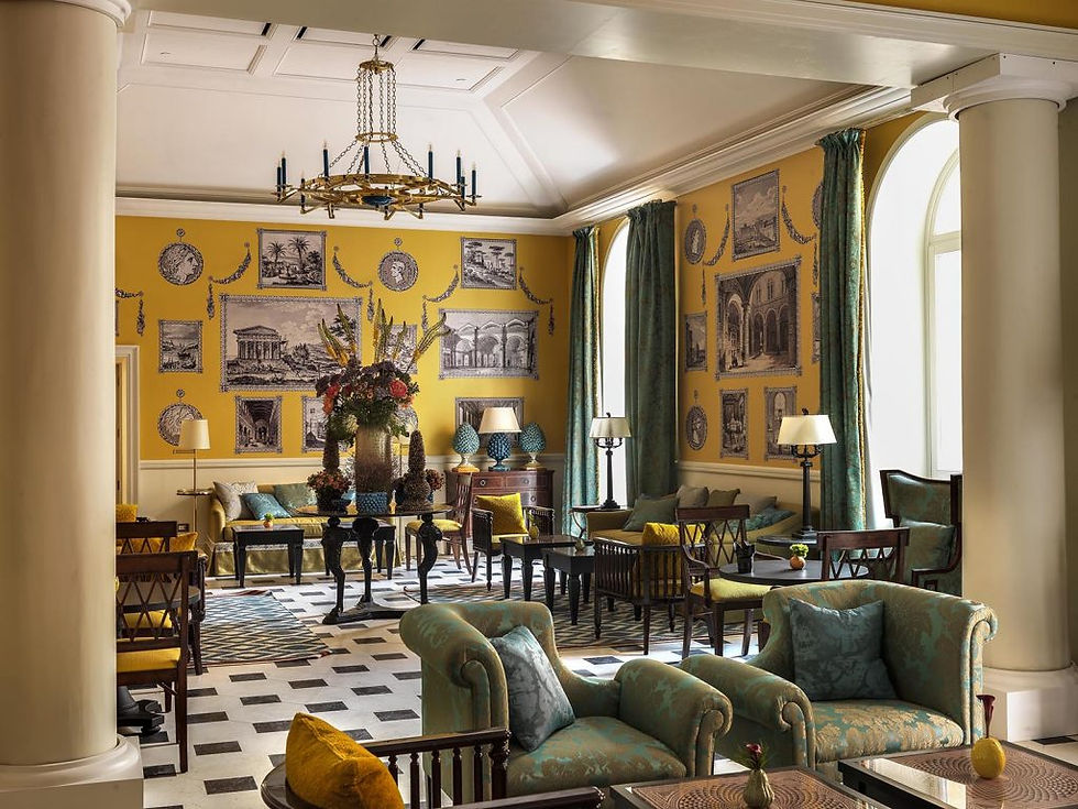 Carta da parati personalizzata hotel de la ville progetto Tommaso Ziffer