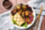 Grilled organic tofu bowl