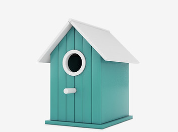 Turquoise Birdhouse