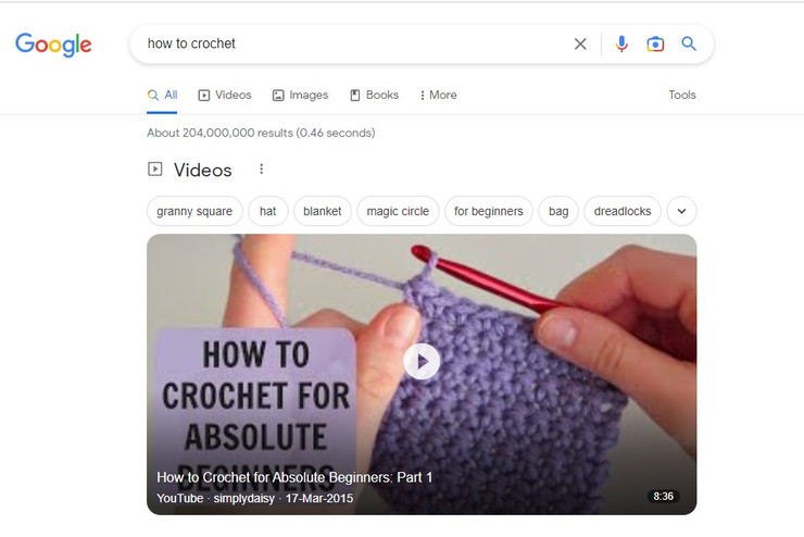 Featured snippet example of Video that appears on the top in the google search results