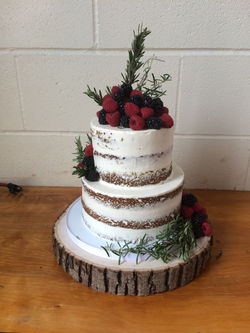 Naked Wedding Tiered Rosemary and Berrie