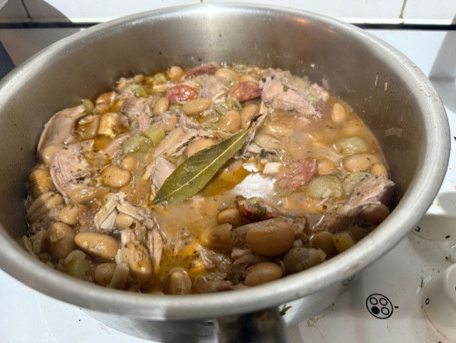 Chicken, Butter Beans and Grapes in Mulled Wine