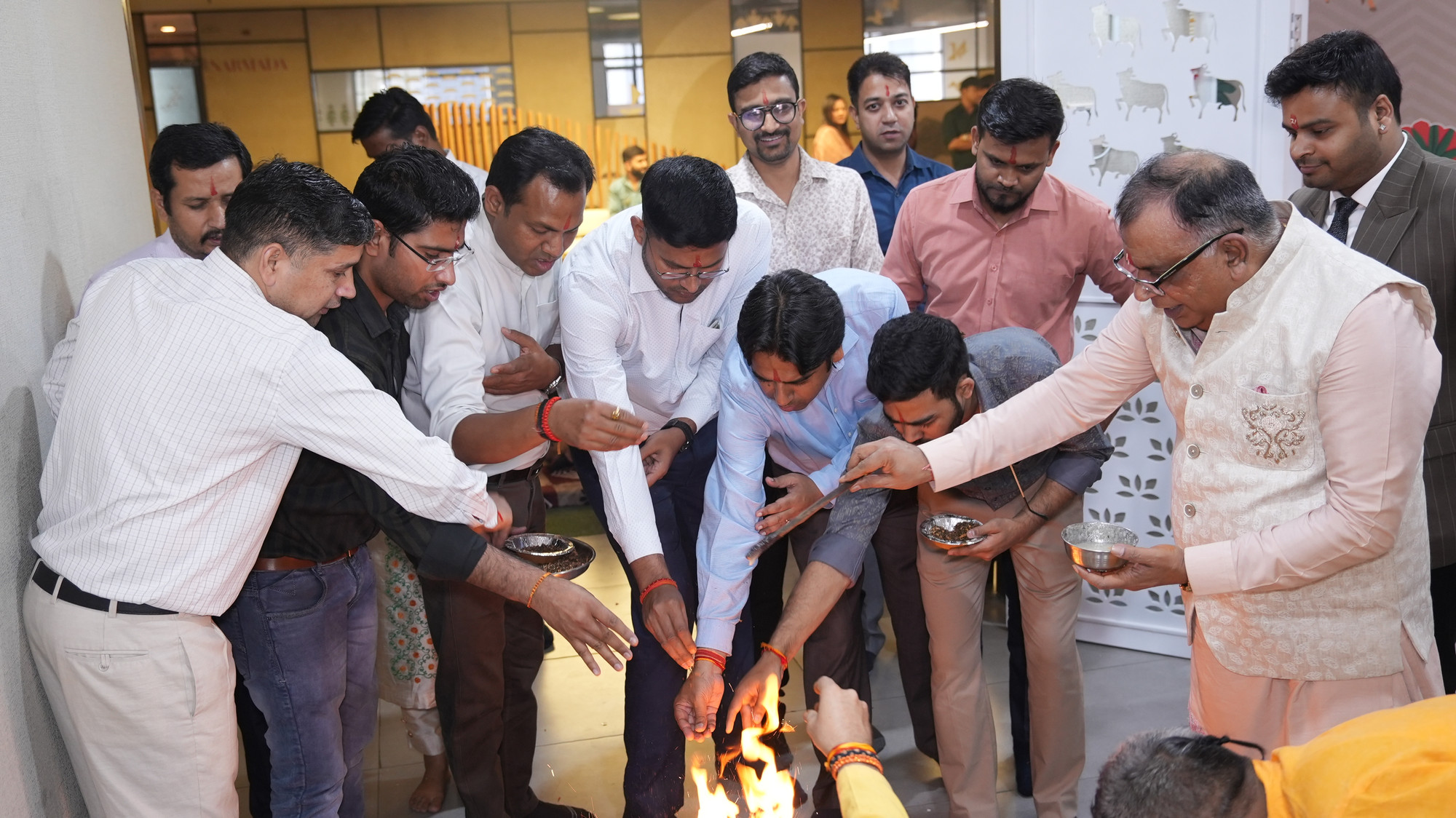 The Syrotech team at an office celebration