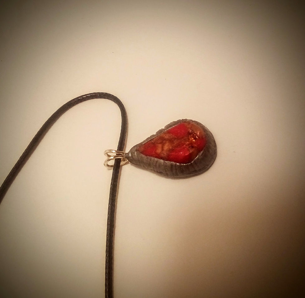 Thumbnail: Small Red and Silver Pendant