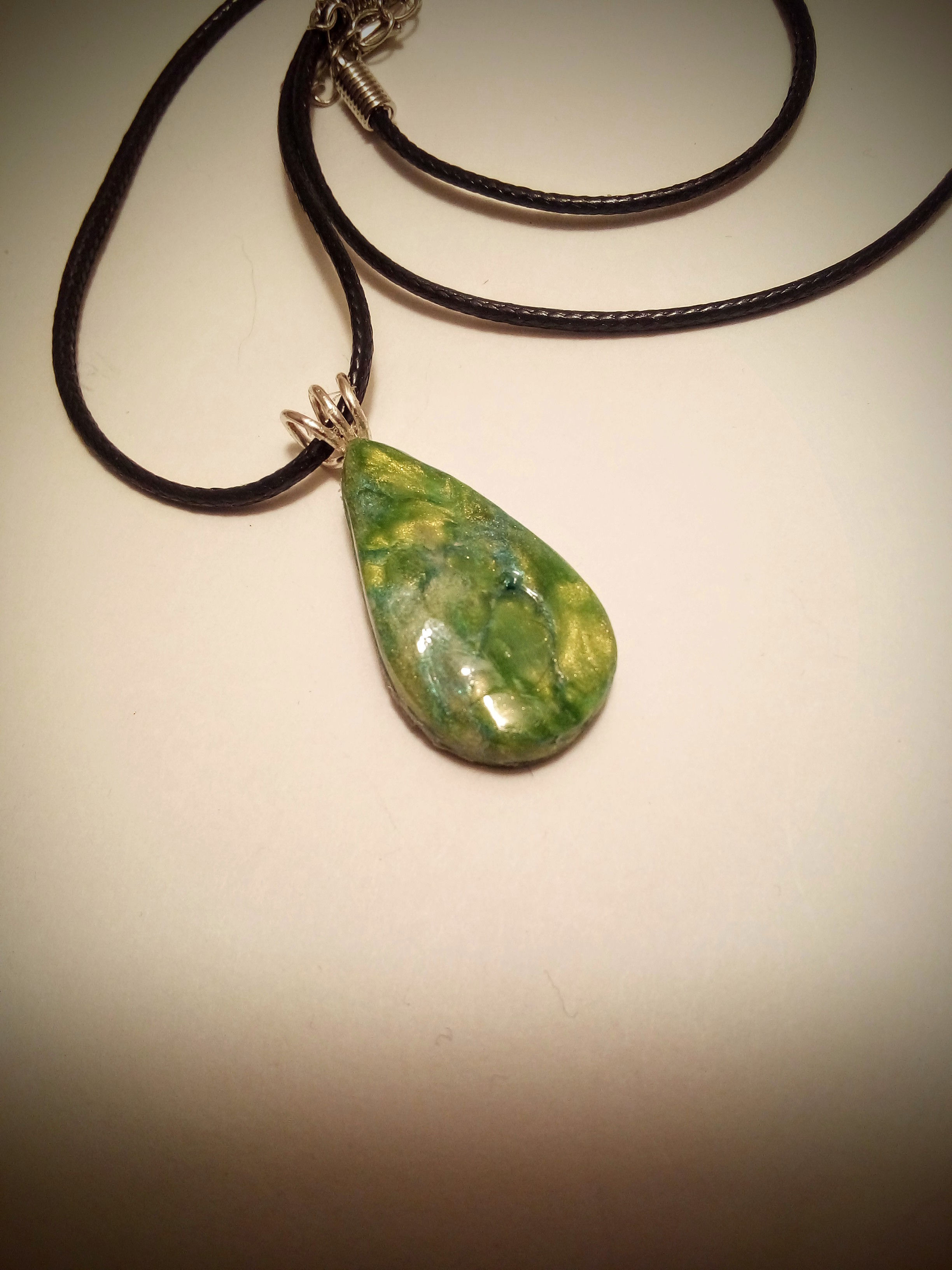 Small Green Teardrop Pendant