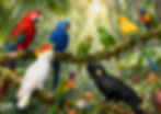 Rainforest parrots