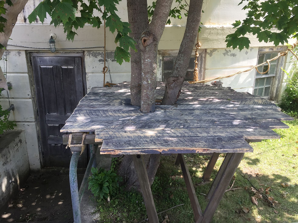 Distressed Wood Platform