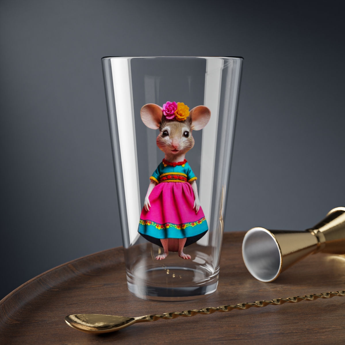 Frida Mouse Mixing Glass, 16oz