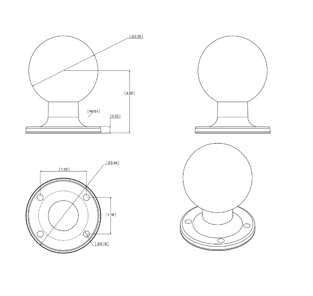 الصورة المصغرة: RAM® لوحة أمبير دائرية مع كرة