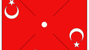 Türk Bayraklı Rüzgar Gülü Şablonu