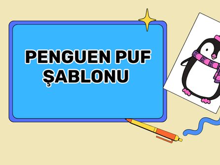 Penguen Puf Hediye Şablonu
