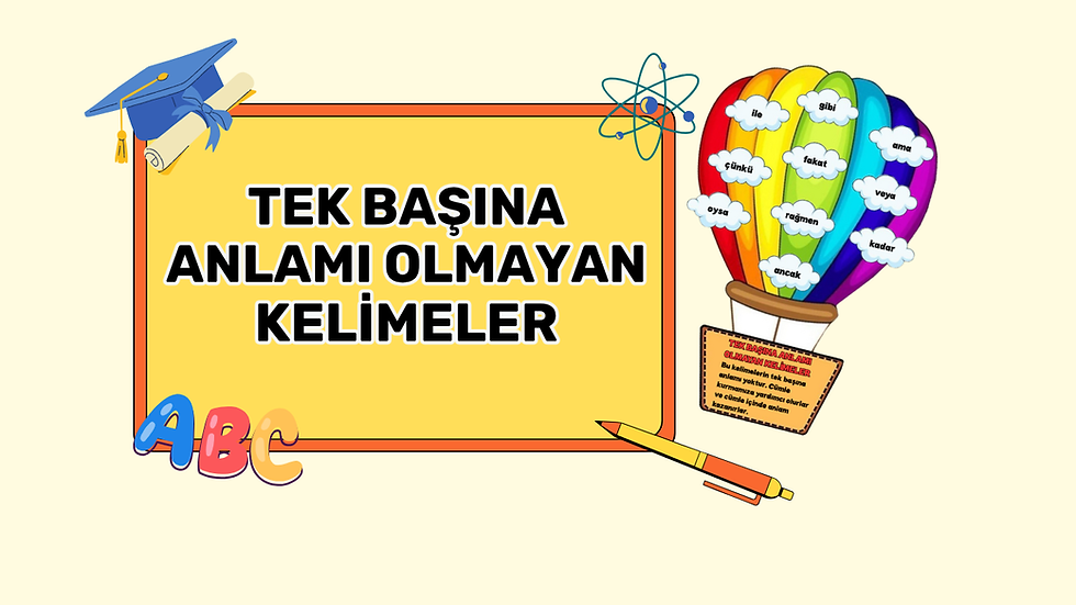 Tek Başına Anlamı Olmayan Kelimeler Uçan Balon Etkinliği