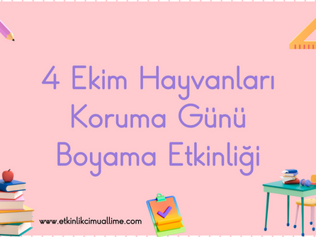 4 Ekim Hayvanları Koruma Günü Boyama Sayfası
