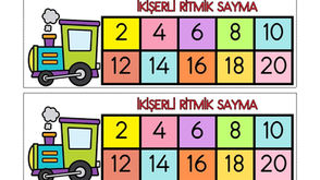 Deftere Yapıştırmalık 2'şerli Ritmik Sayma