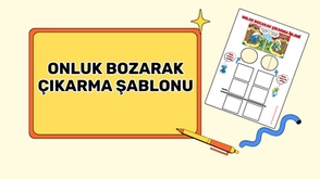 Onluk Bozarak Çıkarma Şablonu (Yaz-Sil)