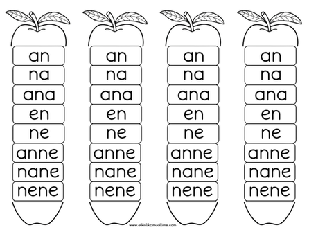"a" - "e" -"n" Sesleri Aç Oku Etkinliği (Boyama)