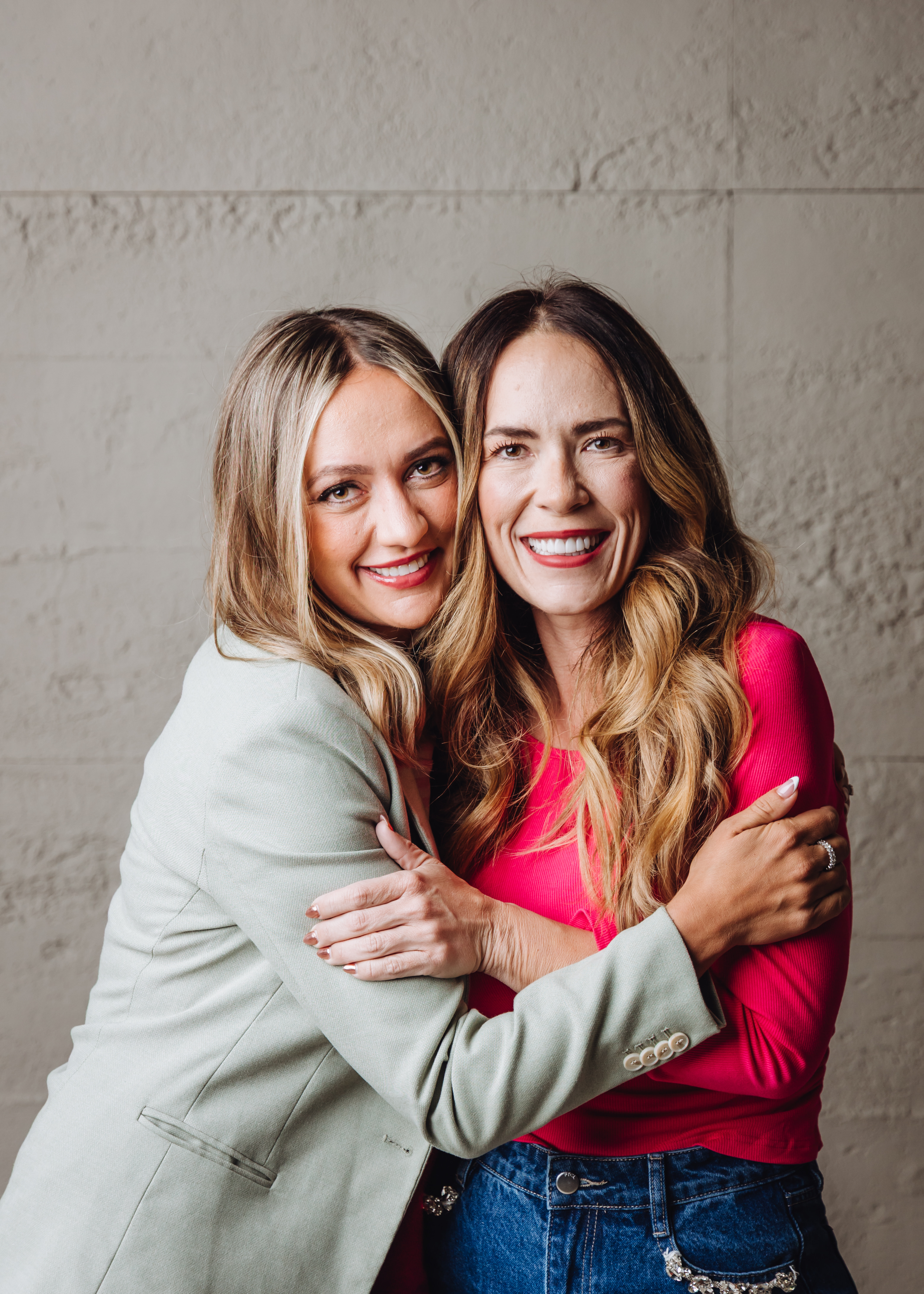 Mandy and Mel, arm in arm