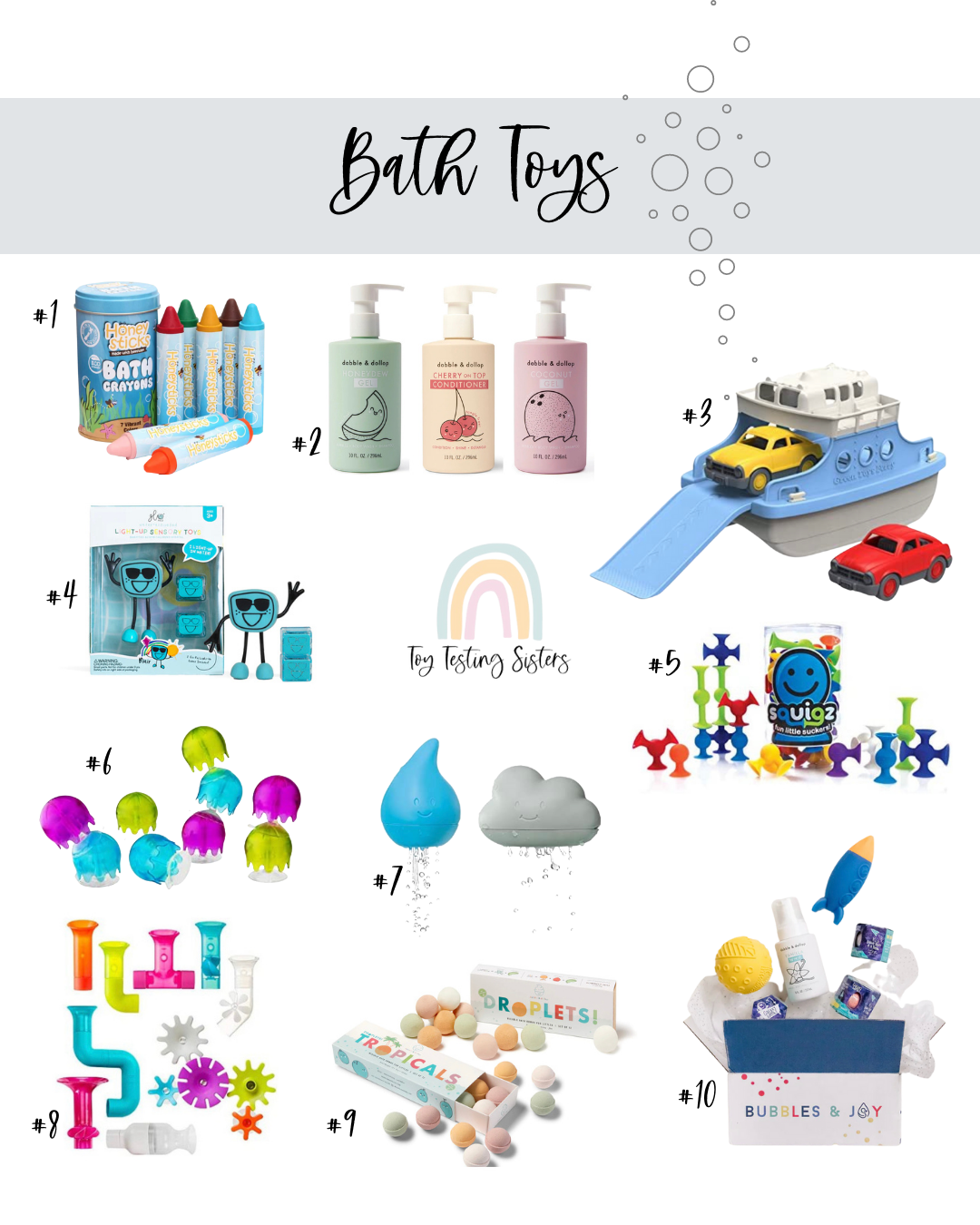 Rab-a-dub-dub Bath Time Toys by Toy Testing Sisters