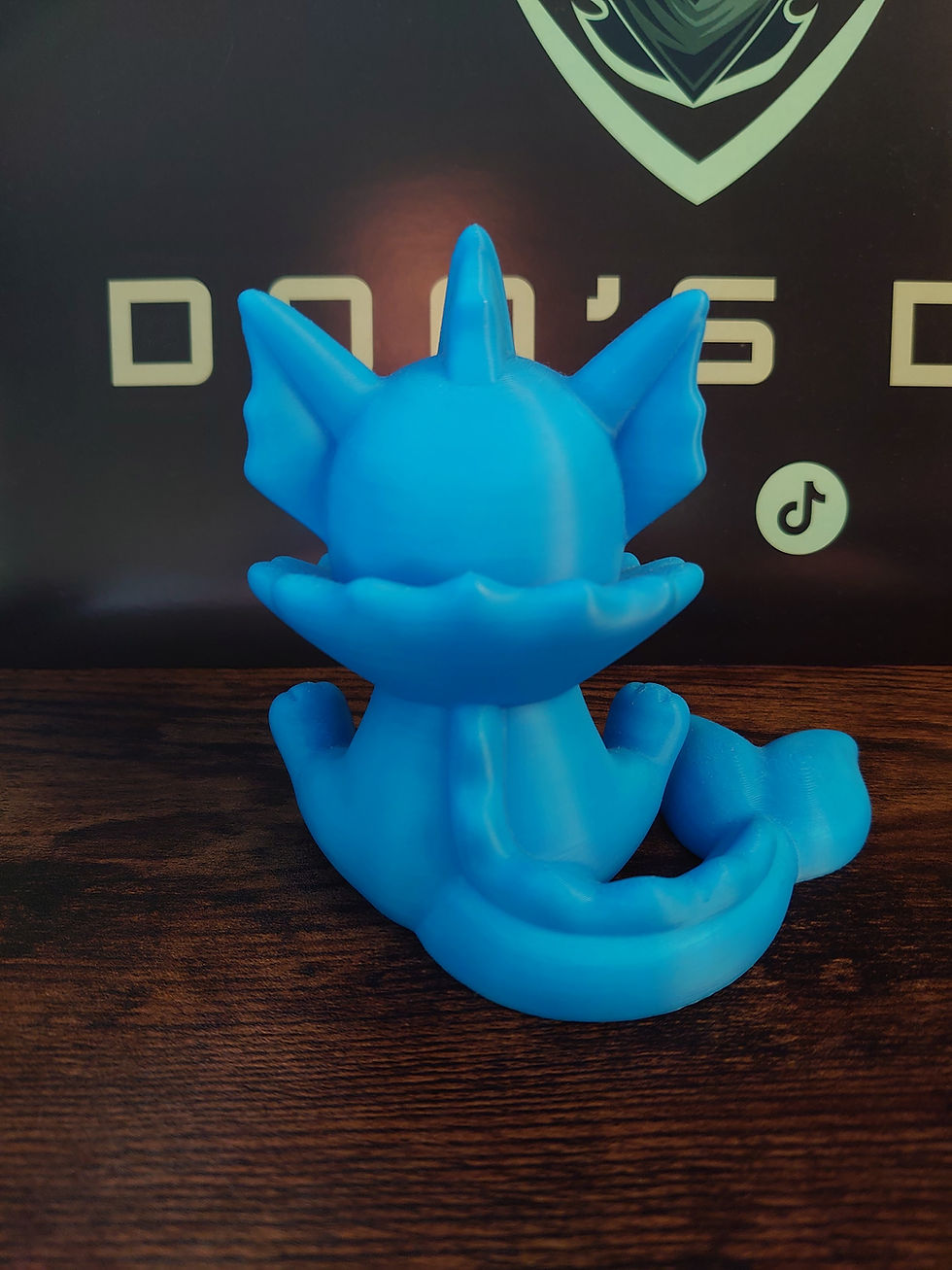 Thumbnail: Pokémon 10cm 3D Printed Vaporeon Figure Rear View
