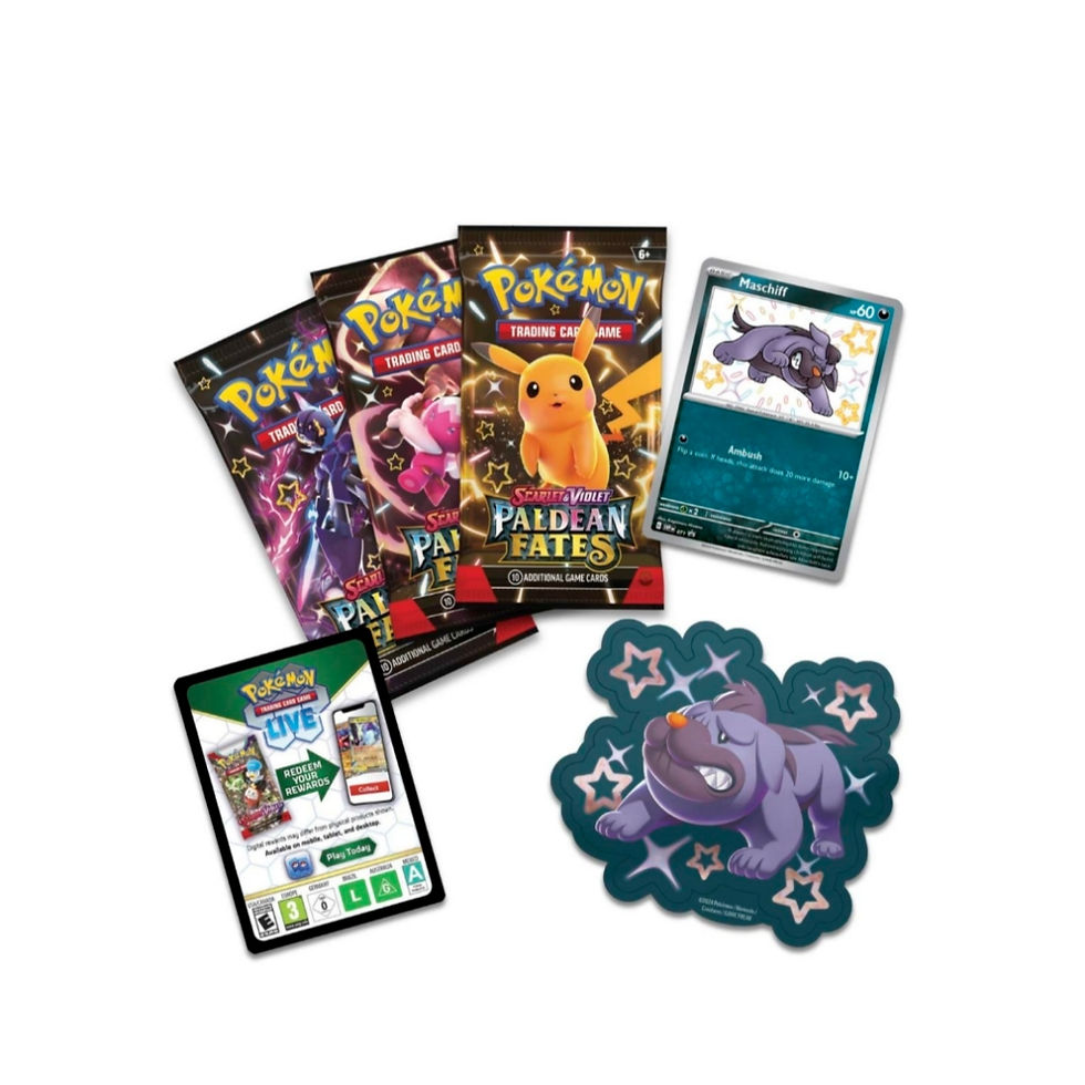 Pokémon TCG Paldean Fates Tech Sticker Collection Maschiff