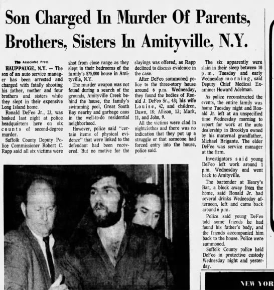 Amityville Newspaper Archive From The Associated Press