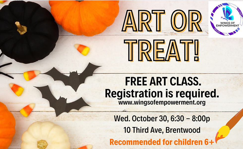 Art & Treat for kids ages 6+