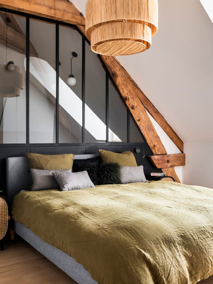 chambre sous les toits avec verrière sur mesure