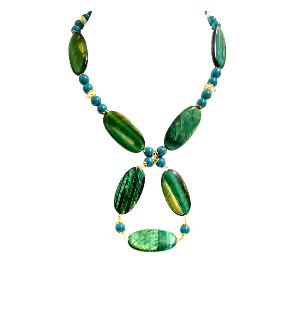 Thumbnail: Tiger Eyes Necklace Set 