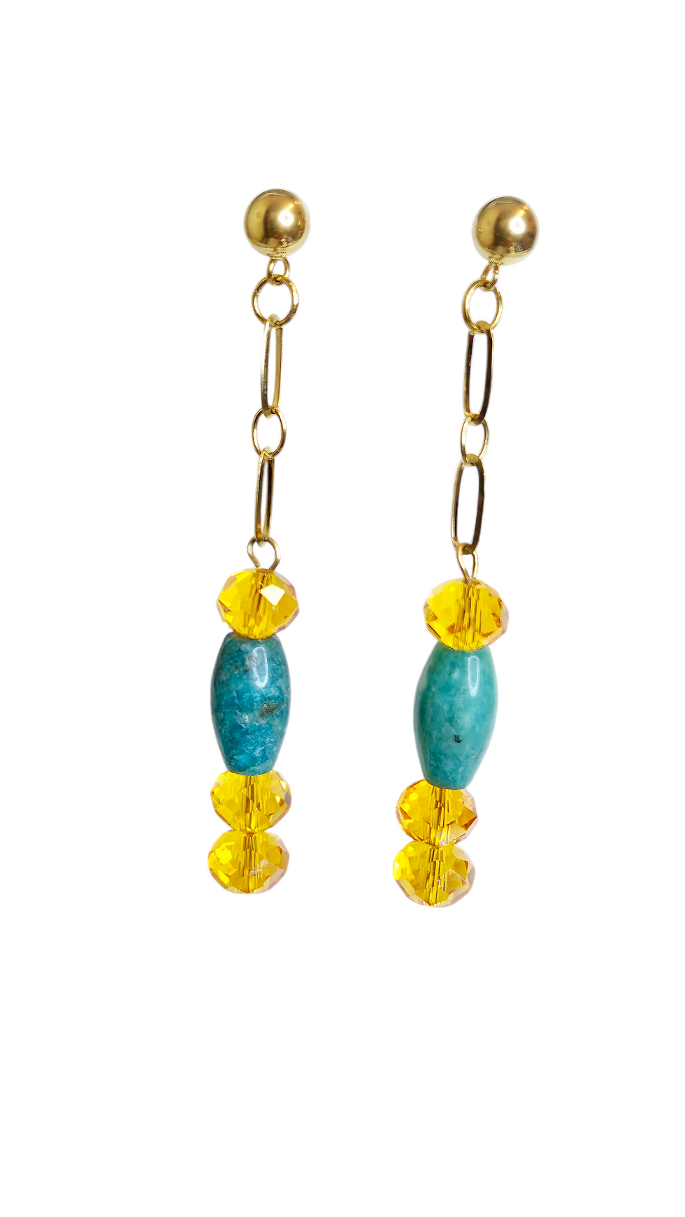 Thumbnail: Turquoise Stone Necklace Set
