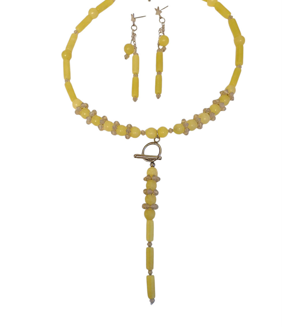 Thumbnail: Olive Jade Necklace Set 