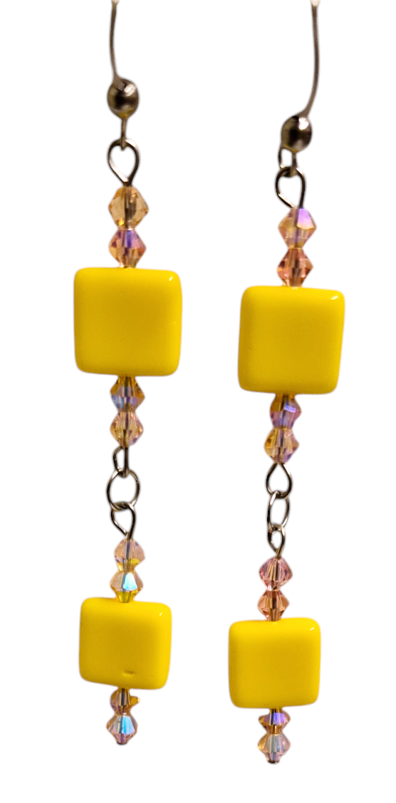 Thumbnail: Yellow Opaque Necklace Set 