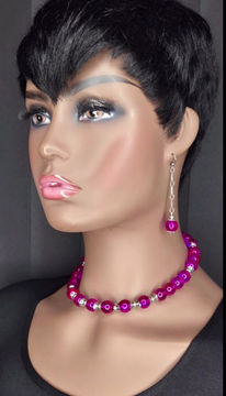 Thumbnail: Fuchsia  Necklace Set 