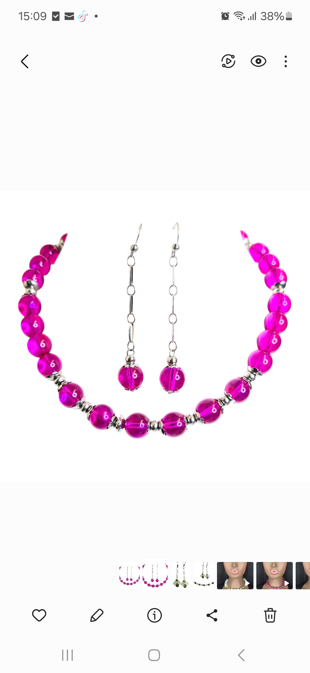 Fuchsia  Necklace Set 