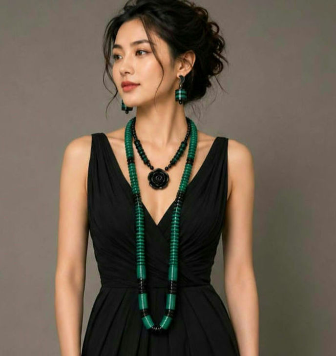 Emerald Noir Layered Set