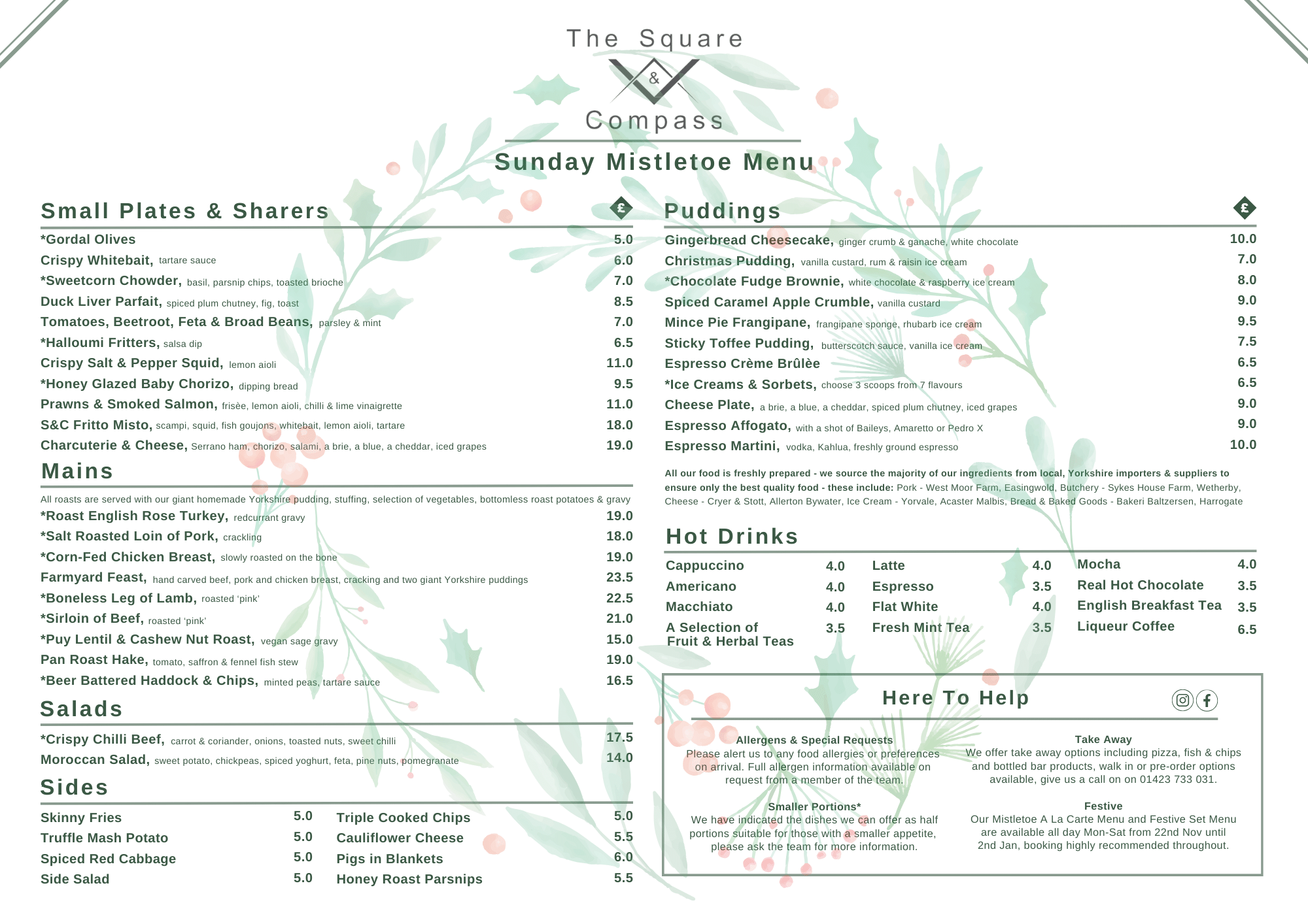 Pub Restaurant The Square and Compass North Rigton