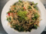 Green salad with crispy noodles