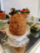 Scotch egg in nets