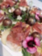 Prosciutto with smoked camembert