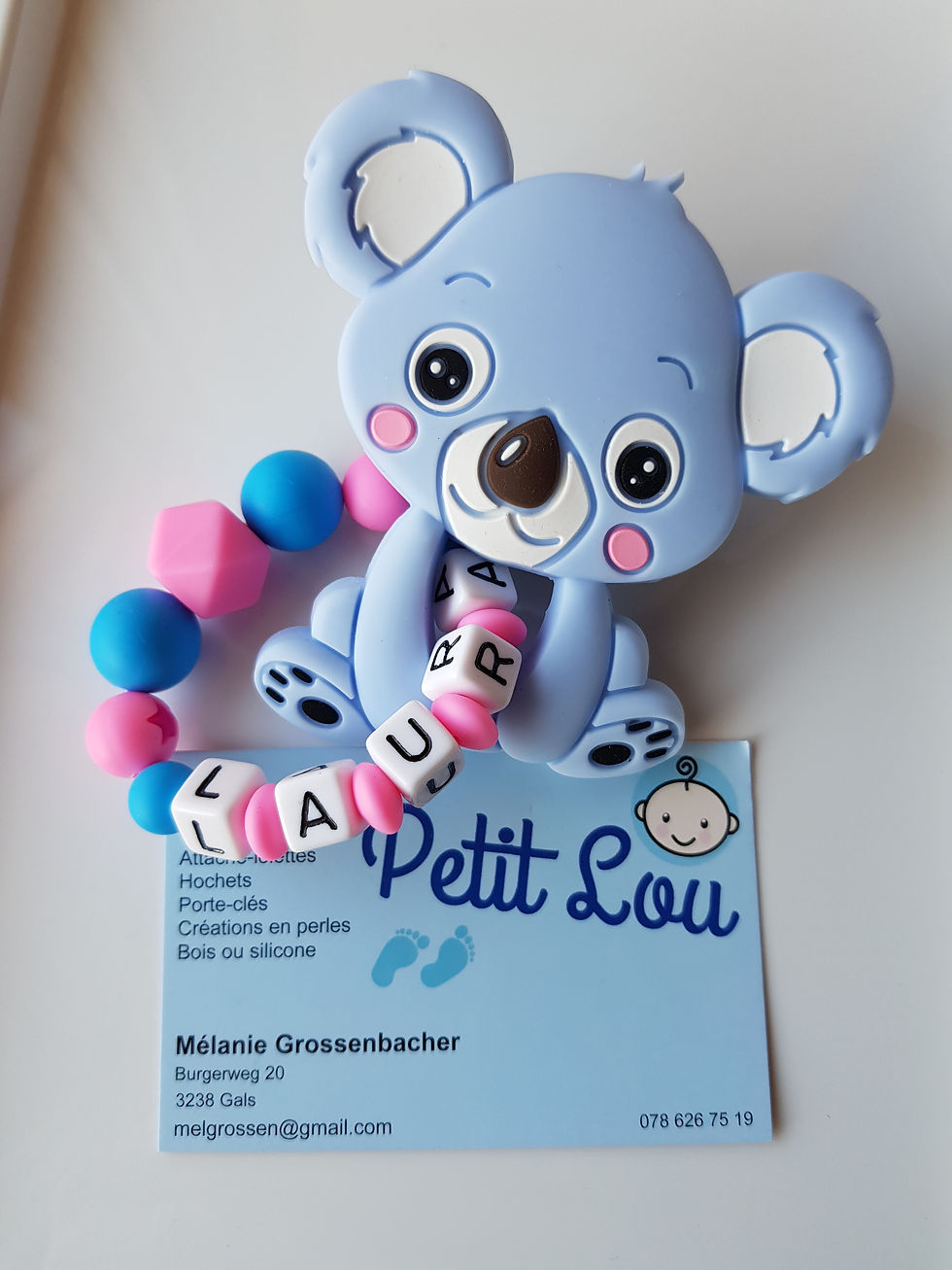 koala bleu - rose