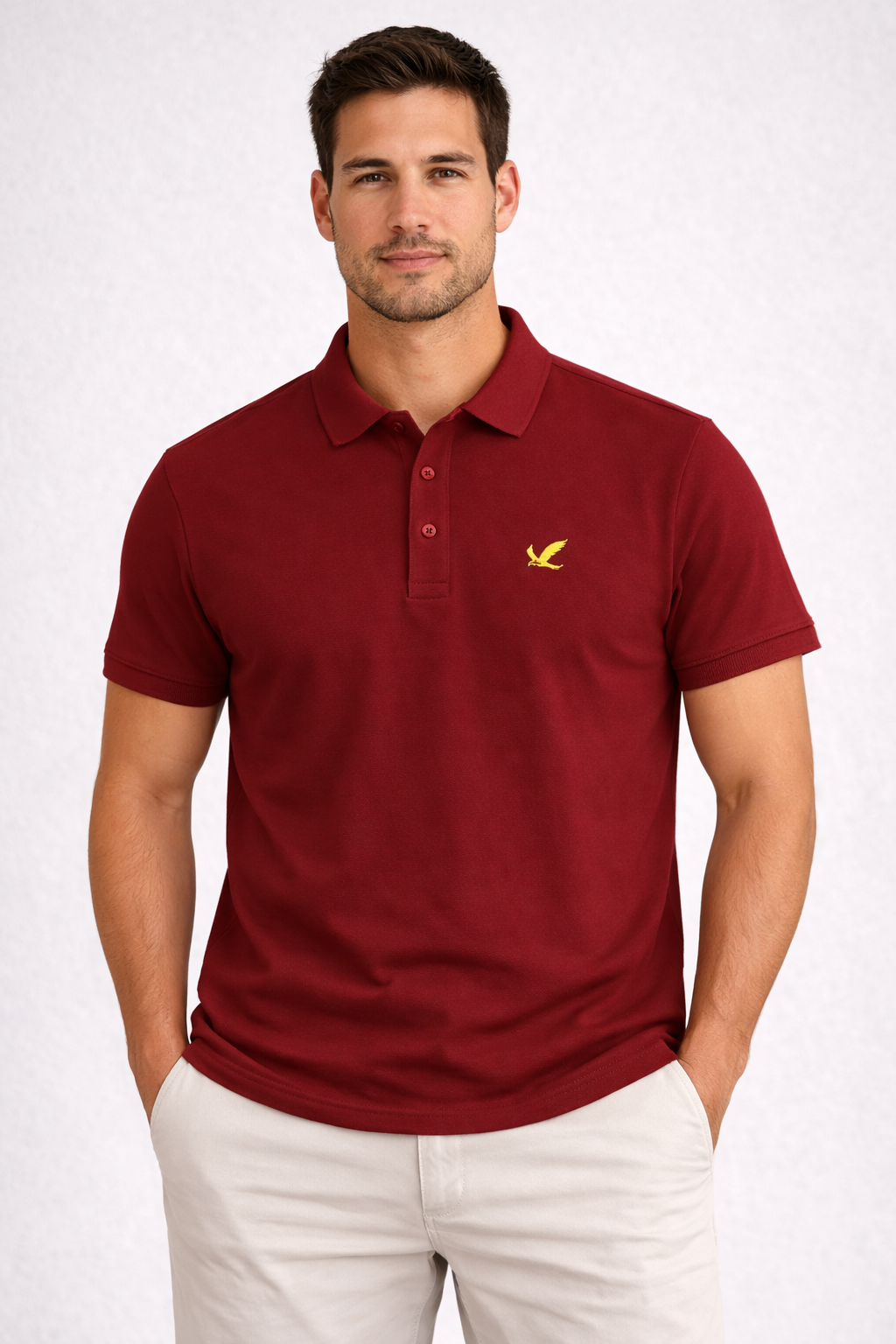 Cotton Maroon Polo Tshirt
