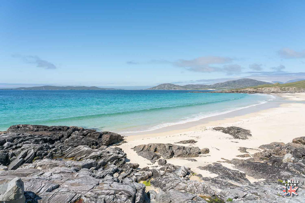 La plage de Seilebost sur Harris - Visiter Lewis et Harris, le guide voyage complet – les lieux à voir sur l'île de Lewis & Harris dans les Hébrides Extérieures en Ecosse | A Kiss from UK, le guide et blog du voyage en Ecosse.