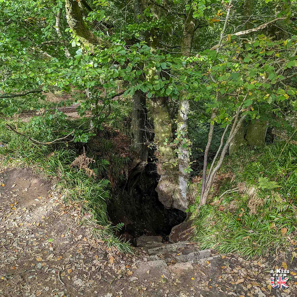 L'entrée du Jacob's Ladder menant au Devil's Pulpit - Comment trouver le Devil's Pulpit dans le Finnich Glen en Ecosse ? Découvrez comment aller au Finnich Glen et visiter le Devil's Pulpit, lieux de tournage de la série Outlander en Ecosse. | A Kiss From UK