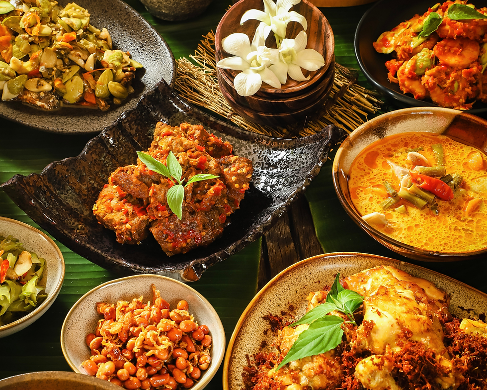 Rijsttafel Nusantara, an Elaborate Meal of Indonesian Dishes.