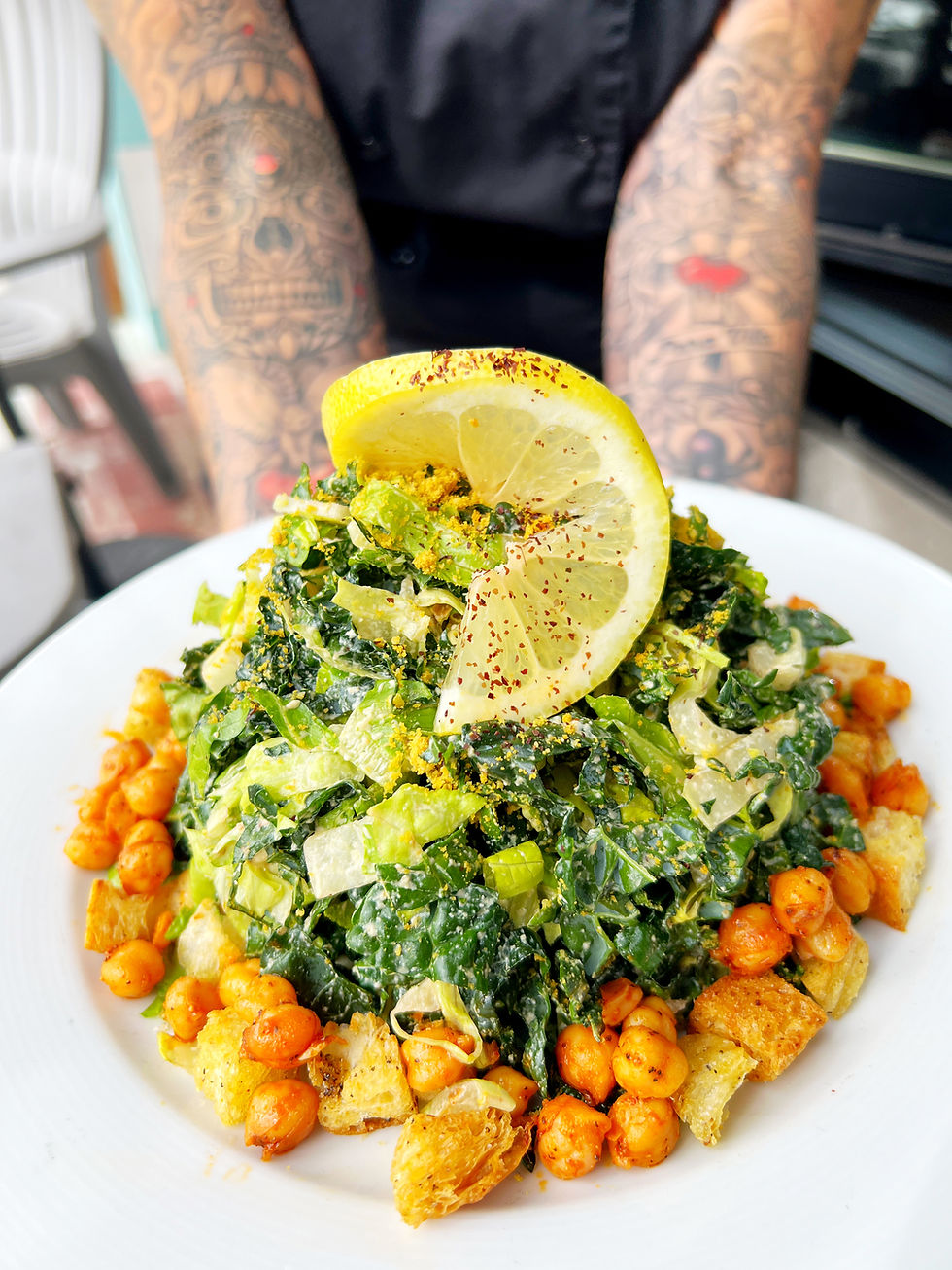 Cesare salad at Pura Vita Redondo Beach, CA